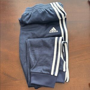 adidas Navy Jogger Sweatpants with White Stripes
